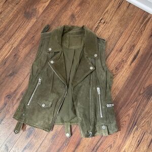 BLANK NYC SUEDE VEST GREEN M